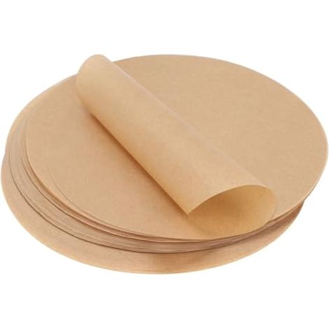 150 feuilles de papier sulfurisé rond, Ø 30 cm, antiadhésif, pour la cuisson au four, la friteuse à air chaud, le barbecue et les moules à gâteaux (brun) (1/5)