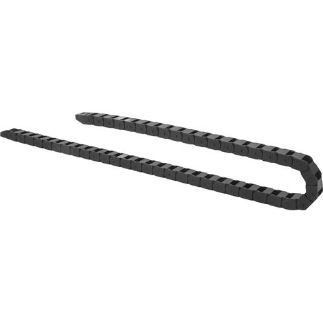Schwarze Nylon-Kabelkette mit Endverbinder, Drahtträger-Schleppkette für CNC-Maschinen, 1 Meter lang (1/5)