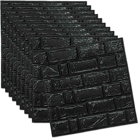 Panneaux Muraux 3D - Carreaux en Mousse Auto-Adhésifs - Dimensions 32 x 32 x 0,6 cm - Pour Chambre à Coucher - Lot de 10 (1/5)
