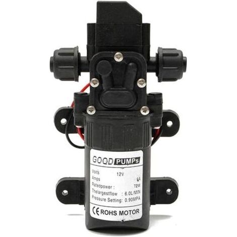 Pompe haute pression DC 12 V 6 l/min, pompe à eau auto-amorçante, interrupteur automatique pour lavage de voiture, nettoyage de bateau et arrosage de jardin (1/4)