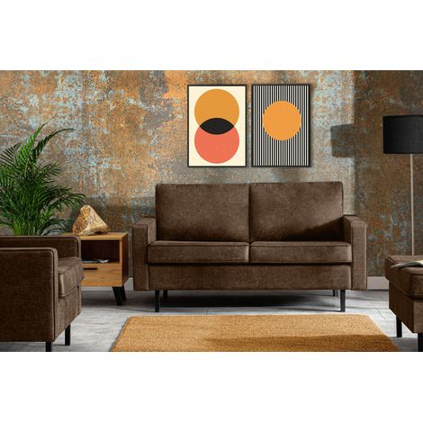 KONSIMO INVIA Sofa 2-Sitzer, Dunkelbraun (1/5)
