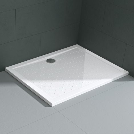 Mai & Mai Receveur de Douche Anti Glisse Bac à Douche Blanc 75x90x4cm Rectangulaire Lucia02AR