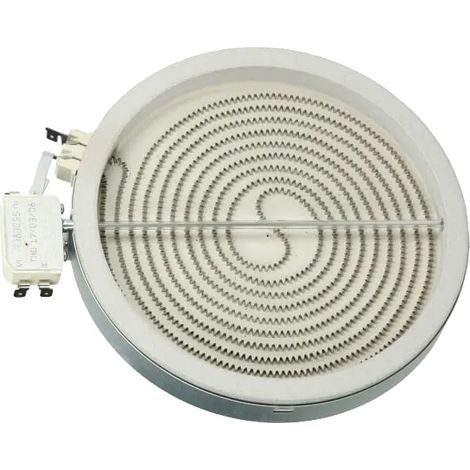 Elemento calefactor de placa cerámica, diámetro exterior 200 mm, diámetro interior 180 mm, potencia 1800 W, voltaje 230 V, alta resistencia al calor.