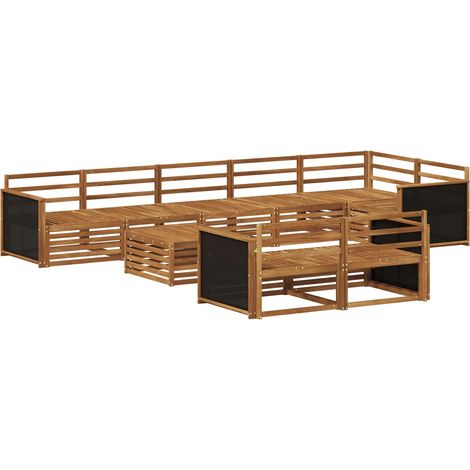 Conjunto de sofás de exterior 9 uds. vidaXL (1/5)
