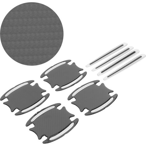 Lot de 4 protections de poignée de porte auto adhésives réfléchissantes argent, bandes de sécurité routière pour rétroviseurs extérieurs, accessoires de voiture (1/5)