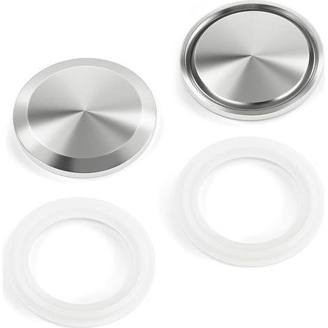 2 piezas de accesorios sanitarios que se adaptan a bridas de triple abrazadera de acero inoable 304, accesorios para tubos de 4" OD (102 mm OD) (1/5)