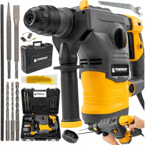 TechnoPower Set Martello Perforatore 2600 W Con Punte 5,5 J Per Cemento Legno Acciaio (1/5)