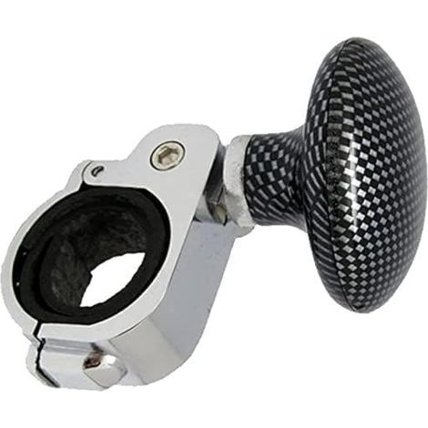 Adatto per 2 pulsanti sul volante, pulsante di sicurezza sul volante del conducente, maniglia girevole, manopola girevole, dimensioni: 8,5 x 7,5 x 6,5 cm, materiale: lega di zinco e plastica.
