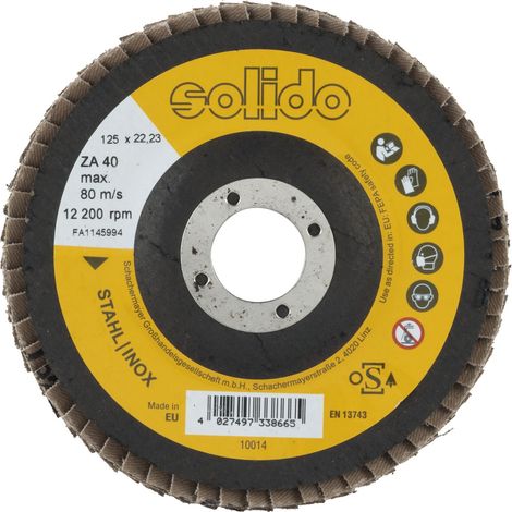 Tyrolit Schleiflamellenteller Schleifteller ø 115 mm Körnung 80 Zirkonkorund