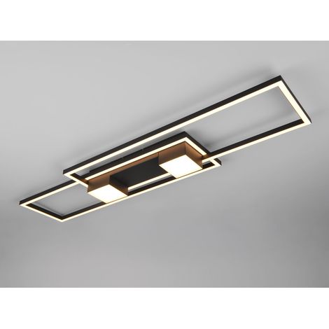 LED Deckenleuchte ALBANY Schwarz mit Fernbedienung dimmbar, Breite 100cm