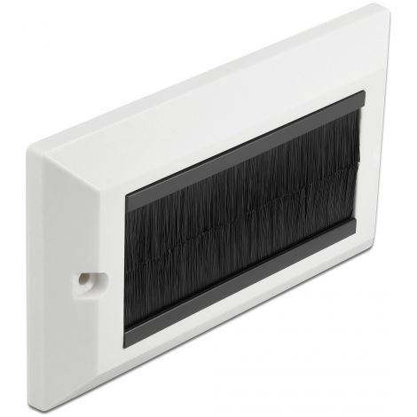 Delock Cubierta para manejo de cables 146 x 86 mm con tiras de cepillo negras