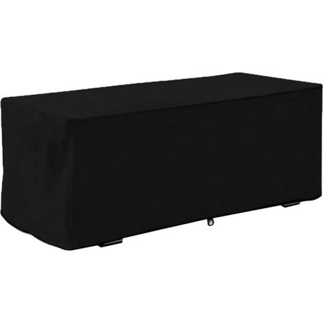 Boîte de rangement extérieure – 158x69x76 cm – Étanche et respirante – Noire – Pour jardin et terrasse (1/5)
