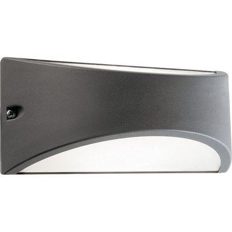 1PZ APPLIQUE LED 'LHASA' 10 W - cm 22 x 10 x 10 grigio