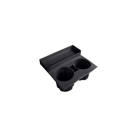 Accessorio porte-gobelets per Tesla Model 3/Y – clip de maintien per tazza, scatola di rangement per lunettes de soleil, cartes et clés, versione améliorée nera - Crezuo