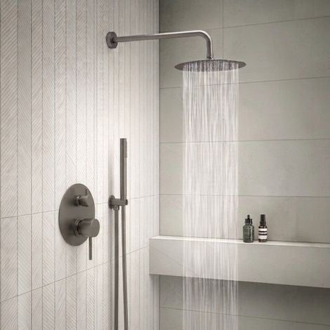 Set doccia completo canna di fucile Gedy con miscelatore a due vie e soffione 25 cm (1/4)