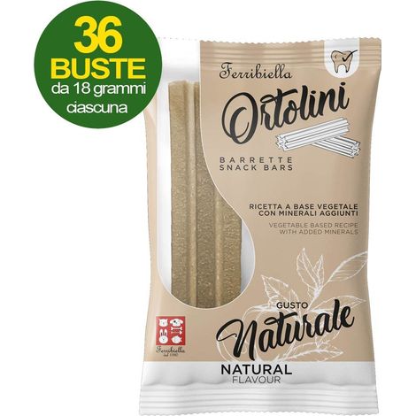 Barres pour chiens Ortolini goût naturel 36 mini paquets de 2 pièces chacun (1/3)