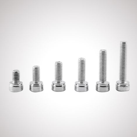 Jeu de 120 vis à tête cylindrique creuse hexagonale M4 en acier inoxydable 304 (1/5)