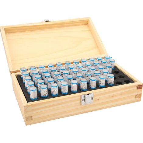 Jeu de 50 jauges de précision pour bouchons de 7,51 à 8 mm, tolérance de 0,001 mm, en acier à roulement. (1/5)