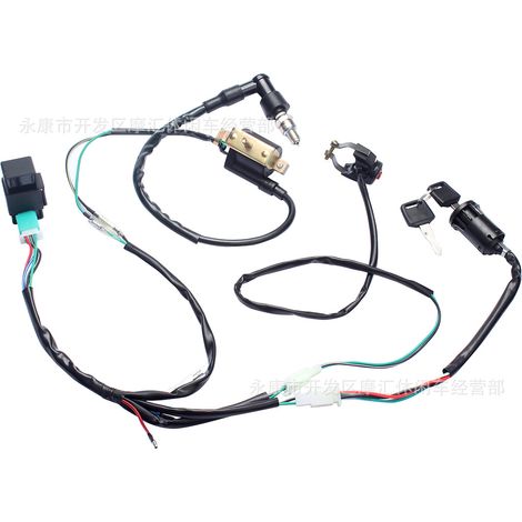 Off-road motorcycle accessories 110/125/140cc kick start, complete wiring harness, ignition system, CDI key (1/4)