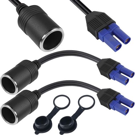 2 câbles adaptateurs EC5 vers allume-cigare Convertisseur prise allume-cigare femelle 12 V vers prise EC5 Pour démarreur portable (1/5)