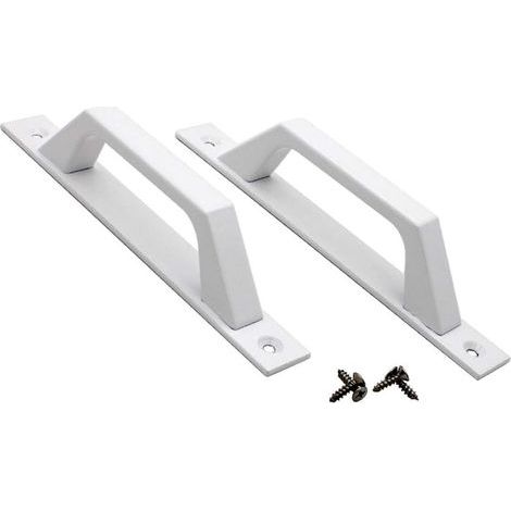 Tirador de puerta de aleación de aluminio con manija de puerta de cocina de aluminio y plástico montado en vidrio (1/5)