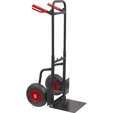 Carrello Porta Pacchi ruote pneumatiche porta casse Richiudibile Acciaio portata 200kg STI (1/3)