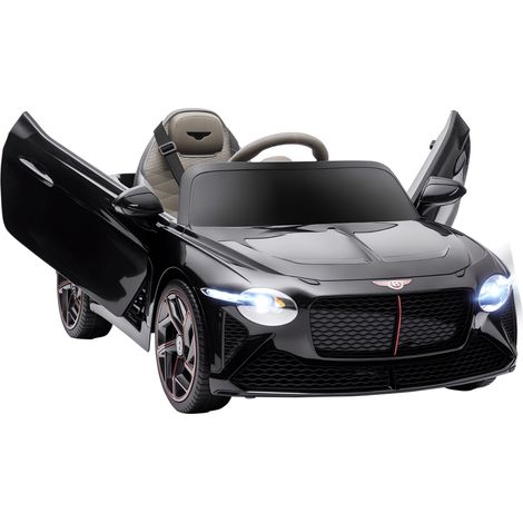 Macchina elettrica cavalcabile per bambini dai 3 ai 5 anni, 2 motori da 12V 25W, velocità 3-5 km/h, telecomando 2.4G, Bentley Bacalar nera.