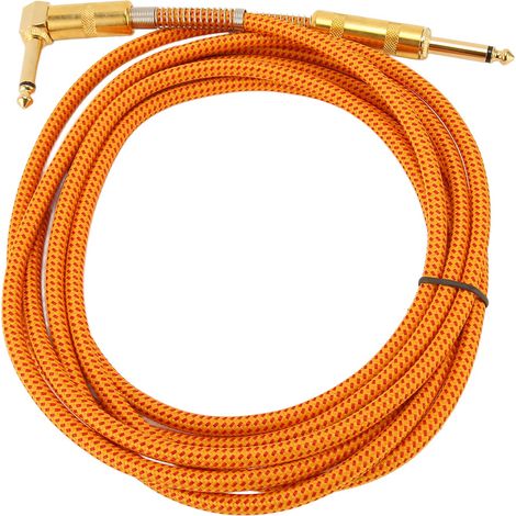 Câble d'instrument droit 6,35 mm mâle stéréo pour guitare et basse, 3 m (9,8 pieds), avec prise jack mâle 6,35 mm. (1/5)