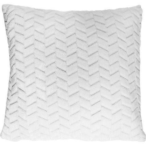 Coussin Blanc Chevron 40x40cm (1/4)