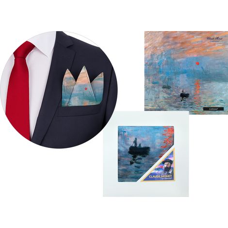 Einstecktuch für eine Claude-Monet-Jacke, eleganter Sonnenaufgang, Herren (1/3)