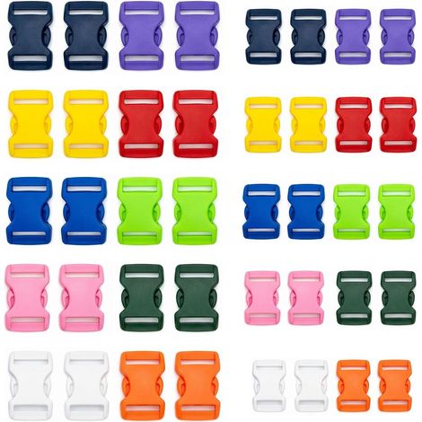 40 Pcs Boucles Attache Plastique Rapide 25mm/20mm pour Sangles,Sacs à Dos (1/5)