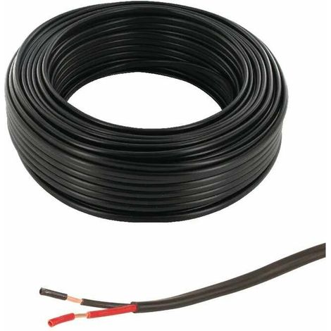 – Câble de remorque 2 fils 12/24V 18A – Câble électrique 2 x 1,5mm² – Gaine PVC noir – Longueur 5 mètres – Alimentation feux remorque
