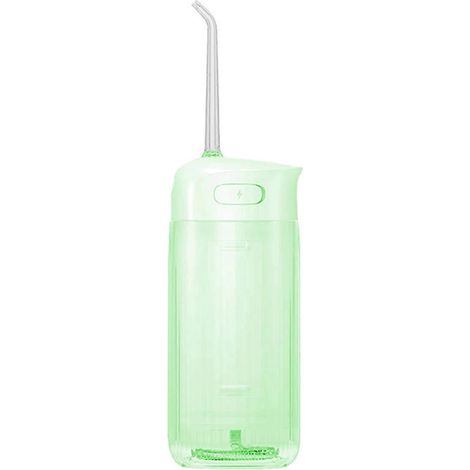 Hydropulseur sans fil portable rechargeable par USB – Étanche, nettoyage complet, soin dentaire – Couleur : Vert menthe (1/5)