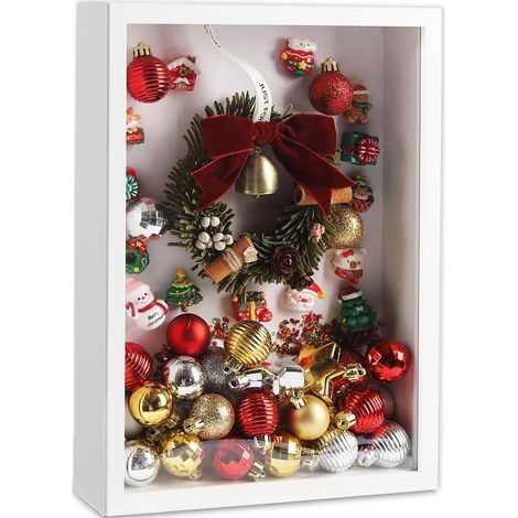 Cadre 3D Profond A4, Cadre Photo 3D à Remplir jusqu'à 5 cm, Cadre de Boîte en Bois, Accroche Cadre avec Plaque Acrylique Transparente pour Fleurs Médailles Souvenirs Photos (22 x 31,5cm) (1/5)