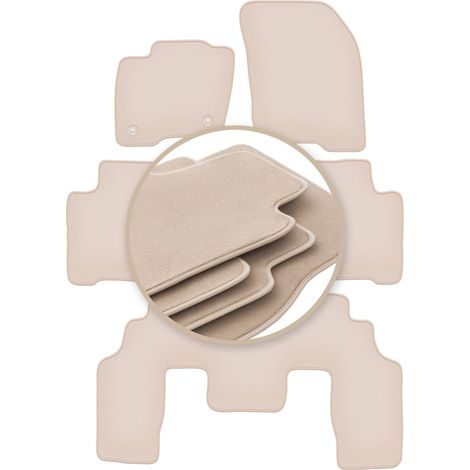 Alfombrillas PREMIUM beige para: Ford S-MAX MK2 7 plazas 2015- (1/5)
