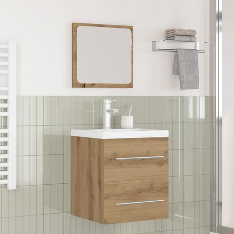 Badezimmermöbel-Set 2 pcs Artisan-Eiche Holzwerkstoff