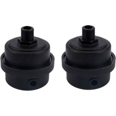 Pack of 2 plastic air compressor silencer filter with 1/4" PT 12.7mm filter element (1/3)