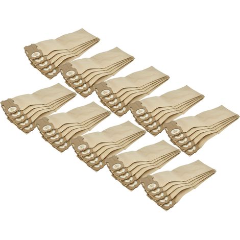 vhbw 50x sacchetto compatibile con Vorwerk folletto VK 118, VK 119, VK 120, VK118, VK119, VK120 aspirapolvere - carta, 24,3cm x 8,7cm Marrone