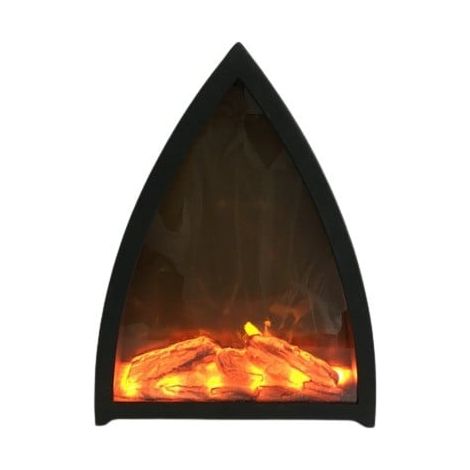 TrendLine LED Dekokamin 29 x 12,5 x 36,5cm Schwarz Mini-Kamin