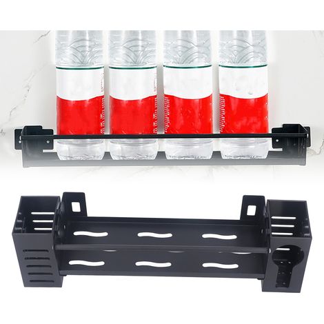 Porte-baguettes sans perçage, étagère à épices murale amovible, porte-brosse à dents pour siphon de salle de bain, taille standard 40 cm + porte-baguettes + porte-cuillère (1/5)