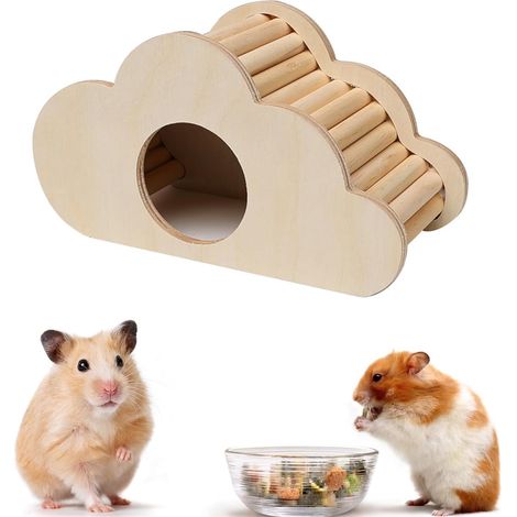 Accessori per criceti, casa in legno, accessori giocattolo, Geschikt voor, cincillà, topo, scoiattolo, topolino dorato (1/4)