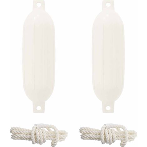 Fendini per barche 2 pz Ø 11 x 40 cm Bianco PVC vidaXL (1/5)