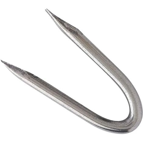 CRAMPILLON 3,5x35 mm en acier galvanisé - Seau 5 Kg - Attache grillage, câble, fil (1/3)