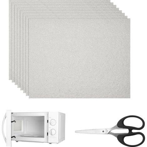 8 pièces Disque de mica pièce de réparation de plaque de mica pour micro-ondes feuille de mica universelle pour micro-ondes 15 × 13 cm (1/5)