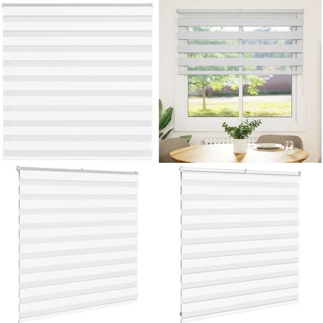 vidaXL Zebrarollo Weiß 150x100 cm Stoffbreite 145,9 cm Polyester (1/5)
