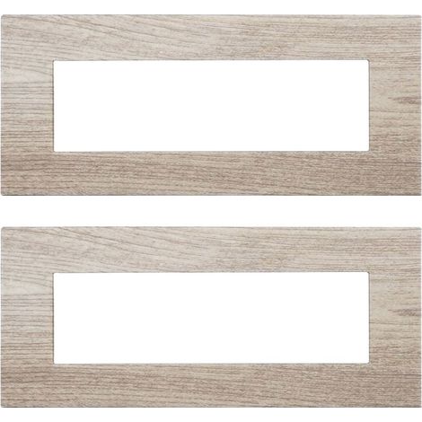 gloca Placche Plastica Compatibili Arké (2 Pezzi Legno Chiaro, 7 Posti) (1/4)