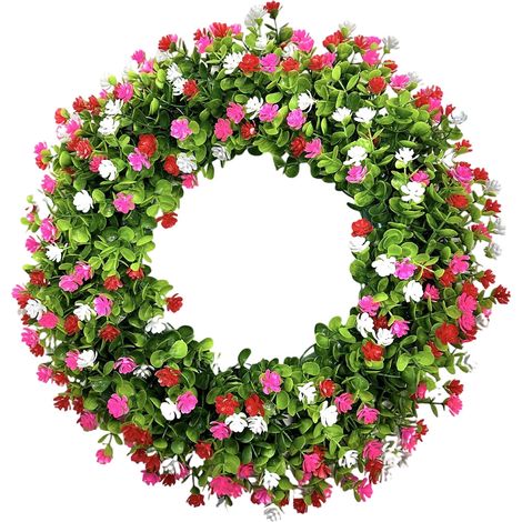 Guirlande Florale Artificielle - 40 Cm - Pour Porte D Entree Mur Fenetre Decoration Interieure Extérieure - 1 Piece (1/4)