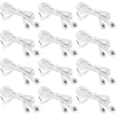 12 pièces électrodes boutons DC 2,5 mm à 2 broches pour appareil de massage TENS et EMS (1/5)