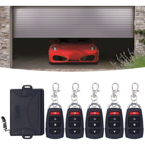 433MHz Door Remote Control Relay, AC85-250V Transmitter Receiver Kit Garage Remote Control Low Power Consumption for Garage Door