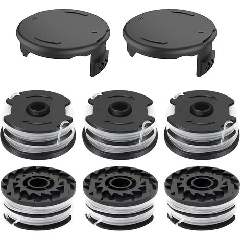 Bobine de Fil Convient pour TLP-01,Rechange Coupe Bordure pour PRTA 20-Li C3, A1, B1, B2, PRT 550 A1, A2, A3, A5, B6, PRT 300 A1,Couvercle TLP-01-1(6 Bobine+2 Couvercle) (1/5)
